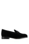 Dolce & Gabbana Grosgrain-bow Velvet Loafers In Nero