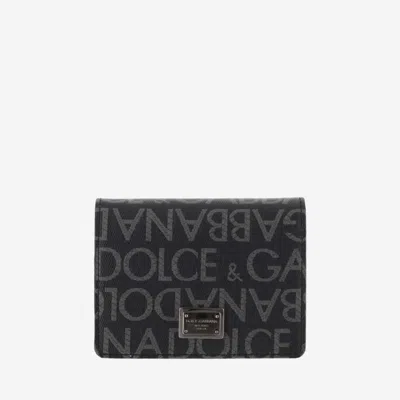 DOLCE & GABBANA BLACK BI-FOLD WALLET