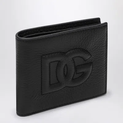 DOLCE & GABBANA BLACK BI-FOLD WALLET WITH LOGO