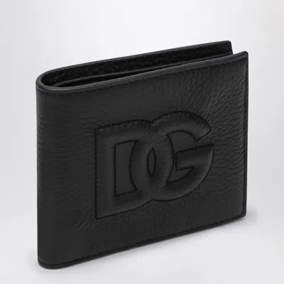 DOLCE & GABBANA BLACK BI-FOLD WALLET WITH LOGO