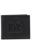 Dolce & Gabbana Men Black Bifold Wallet With Quilted Leather In Leather Man In Black