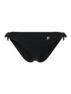 Dolce & Gabbana Black Bikini Bottoms With Logo Plaque In Black