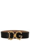 Dolce & Gabbana Black Black Black Black Black Black Black Black Black Black Black Black Dg Barocco Belt In Black