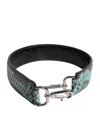 Dolce & Gabbana Black Blue Exotic Leather Bag Shoulder Strap In Black