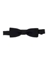 Dolce & Gabbana Black Bowtie With Logo Patch On The Rear And Rear Hook Closure In Silk Man