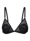 Dolce & Gabbana Black Bra With Emboidery In Techno Fabric Woman In Black