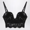 Dolce & Gabbana Stretch Satin Bra Lace Detailing In Black