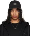 Dolce & Gabbana Black Branded Tag Baseball Cap In Gh590agf421