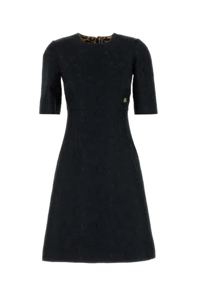 Dolce & Gabbana Black Brocade Dress