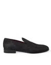 DOLCE & GABBANA BLACK BROCADE MEN SLIP ON LOAFER DRESS SHOES