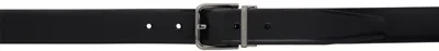 Dolce & Gabbana Black Brushed Calfskin Belt In 80999 Nero