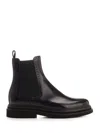Dolce & Gabbana Black Brushed Leather Ankle Boot Scarpe Basse Black