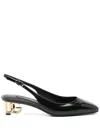 Dolce & Gabbana Black Décolleté With Dg Logo On The Heel
