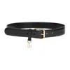 DOLCE & GABBANA BLACK CALF LEATHER BELT