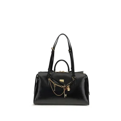 Dolce & Gabbana Black Calf Leather Bos Taurus Shoulder Bag