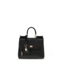 Dolce & Gabbana Medium Sicily Leather Handbag With Structured Design In Black