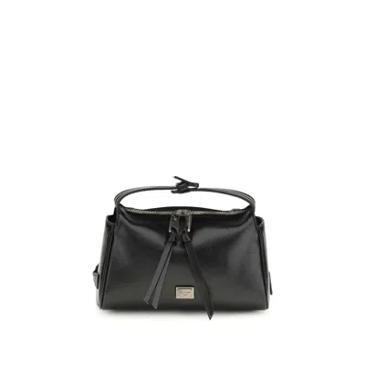 Dolce & Gabbana Black Calf Leather Bos Taurus Shoulder Bag