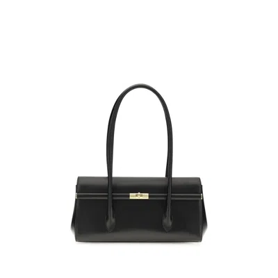 Dolce & Gabbana Black Calf Leather Bos Taurus Shoulder Bag