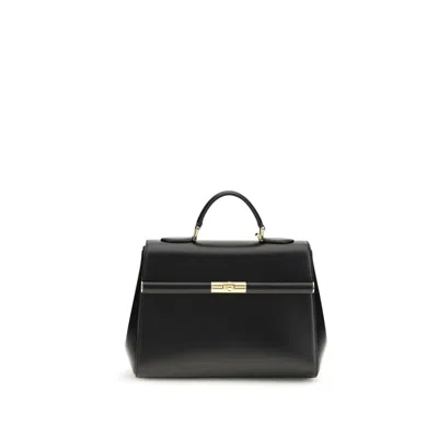 Dolce & Gabbana Black Calf Leather Bos Taurus Shoulder Bag