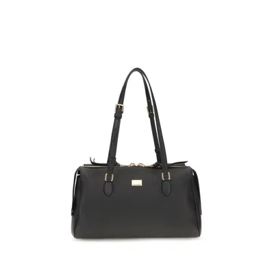 Dolce & Gabbana Black Calf Leather Bos Taurus Shoulder Bag