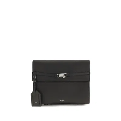 Dolce & Gabbana Black Calf Leather Bos Taurus Shoulder Bag