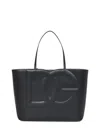 Dolce & Gabbana Black Calf Leather Tote In Black