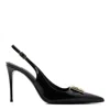 Dolce & Gabbana Black Calf Shoes With Heel In Black