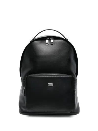 DOLCE & GABBANA DOLCE & GABBANA BLACK CALFSKIN BACKPACK