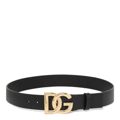 Dolce & Gabbana Black Calfskin Belts