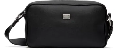 Dolce & Gabbana Black Calfskin Crossbody Bag In Nero
