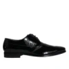 Dolce & Gabbana Derby Lace-up Shoes In Patent Leather In Black