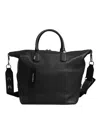 Dolce & Gabbana Black Calfskin Leather Hand Shoulder Duffle Bag In Black