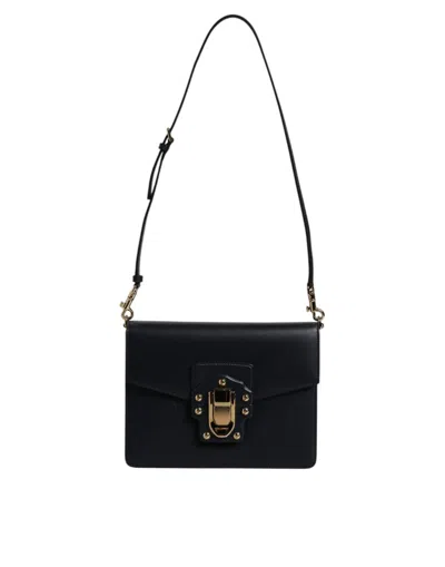 Pre-owned Dolce & Gabbana Black Calfskin Leather Shoulder Strap Women's Bag ()