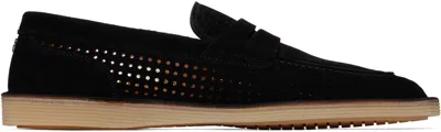 DOLCE & GABBANA BLACK CALFSKIN LOAFERS