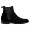 Dolce & Gabbana Black Suede Leather Mid Calf Men Boots Shoes In Black