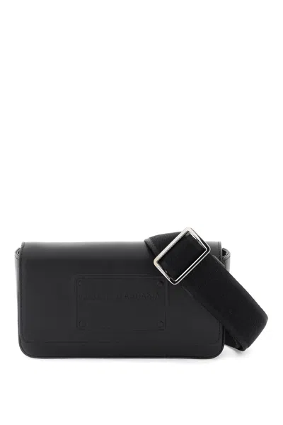 Dolce & Gabbana Black Calfskin Mini Handbag For Men