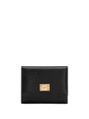 Dolce & Gabbana Black Calfskin Wallet In Black