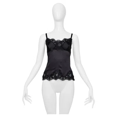 Pre-owned Dolce & Gabbana Black Camisole With Lace