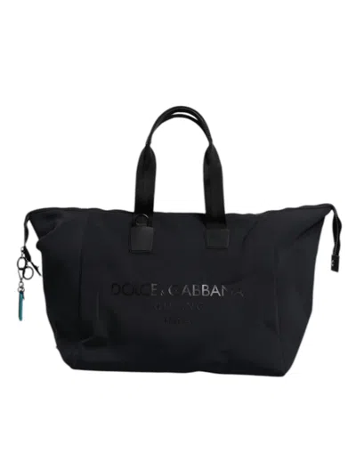 Pre-owned Dolce & Gabbana Black Canvas Dg Logo Print Shopping Hand Tote Men's Bag ()