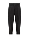 Dolce & Gabbana Canvas Pant With Back Pockets And Front Pleats