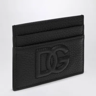 DOLCE & GABBANA BLACK CARD HOLDER WITH LOGO