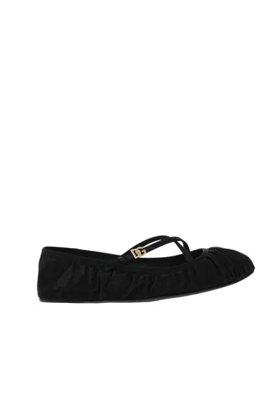 Dolce & Gabbana Black Carryover Ballet Flats