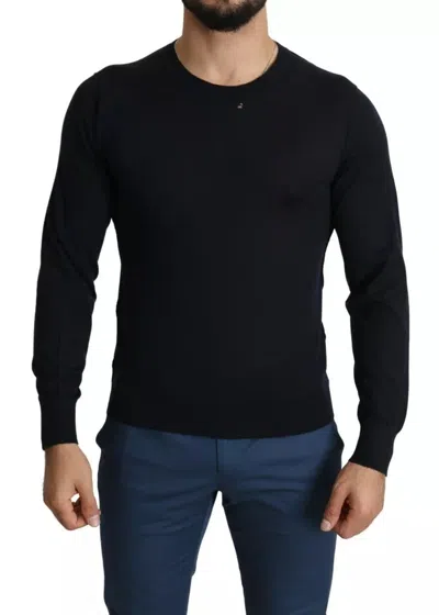 Pre-owned Dolce & Gabbana Black Cashmere Crew Neck Sweatshirt Men's Sweater ()