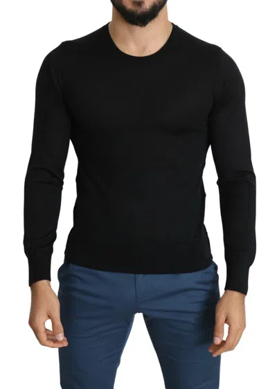 Pre-owned Dolce & Gabbana Black Cashmere Crewneck Pullover Men's Sweater ()