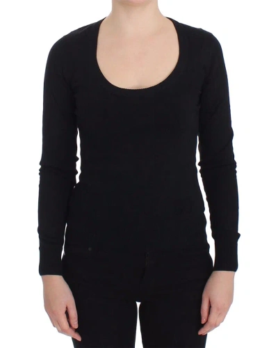 Dolce & Gabbana Black Cashmere Crewneck Sweater Wo