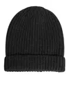 Dolce & Gabbana Black Cashmere Knitted Beanie Men Capello Hat In Black
