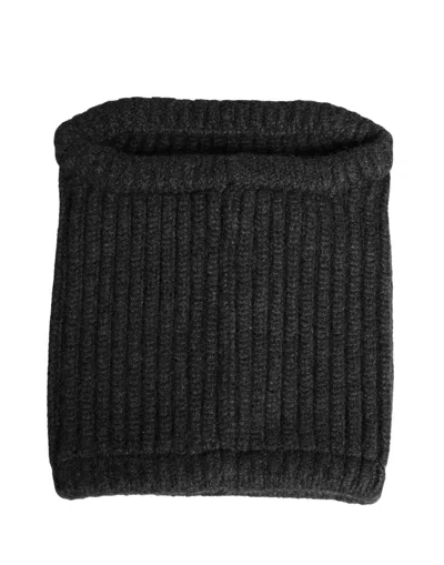 Dolce & Gabbana Black Cashmere Knitted Men Winter Neck Warmer Men's Hat