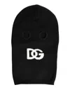 Dolce & Gabbana Black Cashmere Knitted Ski Mask Balaclava Women's Hat In Black