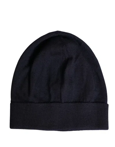 Dolce & Gabbana Black Cashmere Knitted Women Winter Beanie Hat