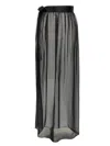 Dolce & Gabbana Belted Midi Chiffon Skirt In Black